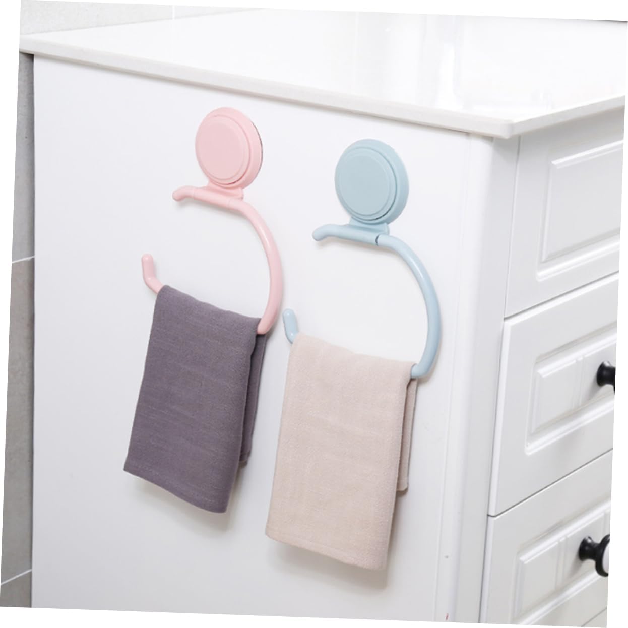 NUOBESTY 1Pc Nail Wall Mounted Tissue Holder Nordic Blue Design