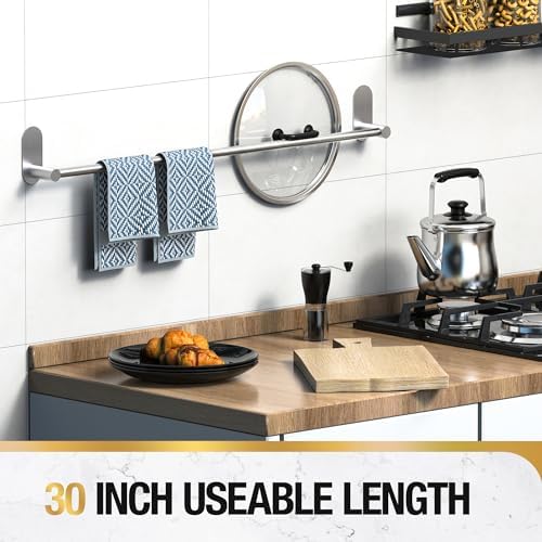 HITSLAM 30 Inch Self Adhesive Towel Bar No Drilling