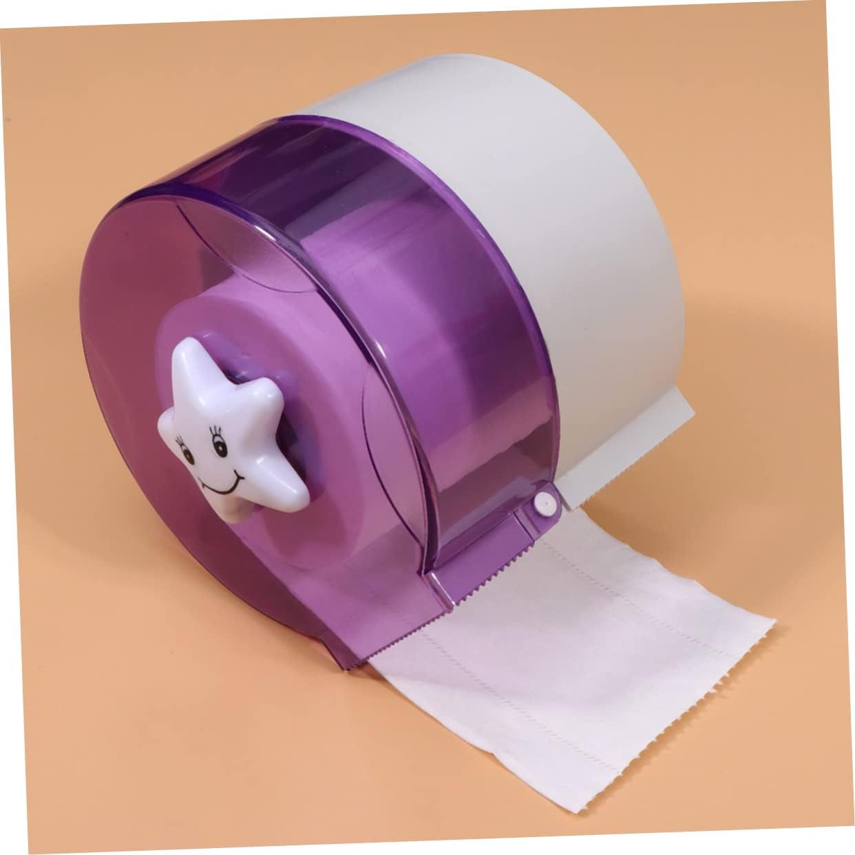 Alipis Purple Toilet Tissue Box with Translucent Visual Design