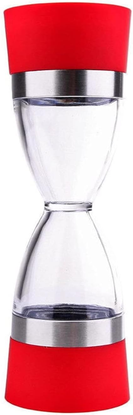 LEIXIUSM Salt and Pepper Mill Shaker 2 in 1 Hourglass Shape