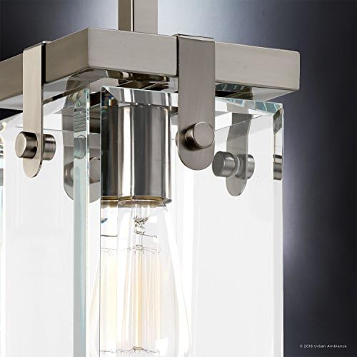 Urban Ambiance Farmhouse Pendant Light with Brushed Nickel Finish