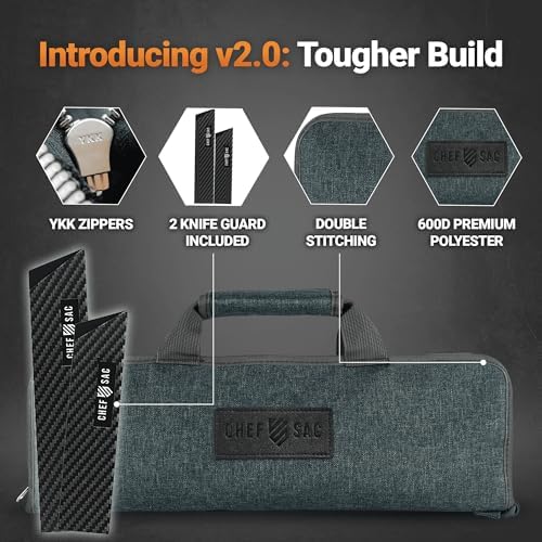 Chef Sac Chef Knife Roll Bag with 8 Pockets and 2 Flaps 1