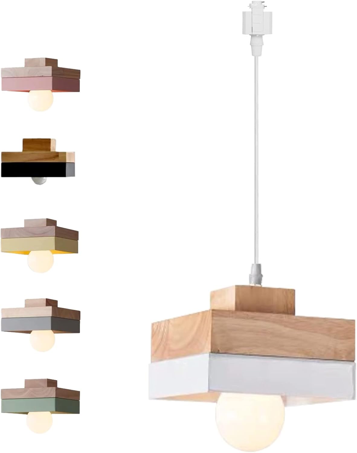 Dimmable Wooden Handle Pendant Light 32 Ft 1