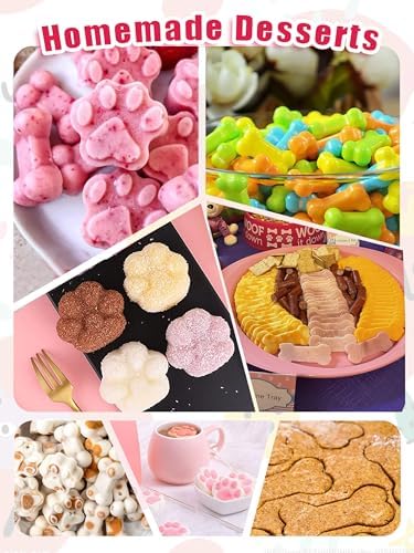 Silicone Dog Treat Molds with Recipe Cards - Set of 15