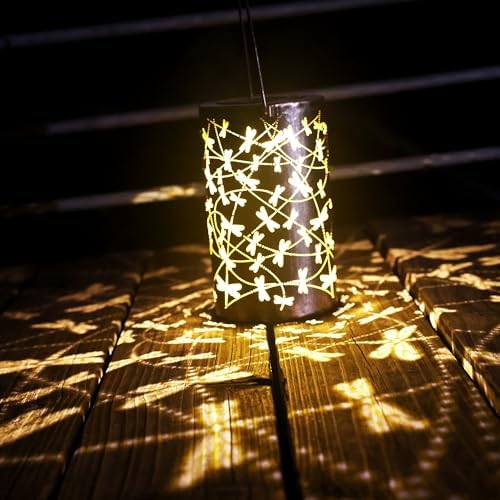 BVGY Starry Sky Dragonfly Solar Lantern Outdoor Decor 1