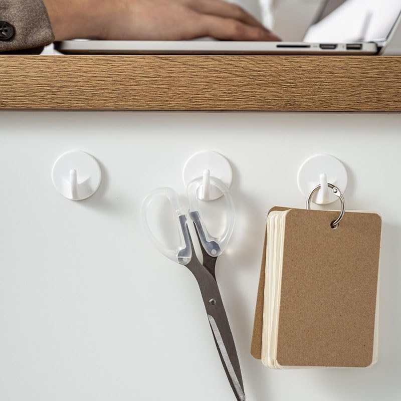 6Pcs Adhesive Wall Hooks for Bathroom Kitchen
