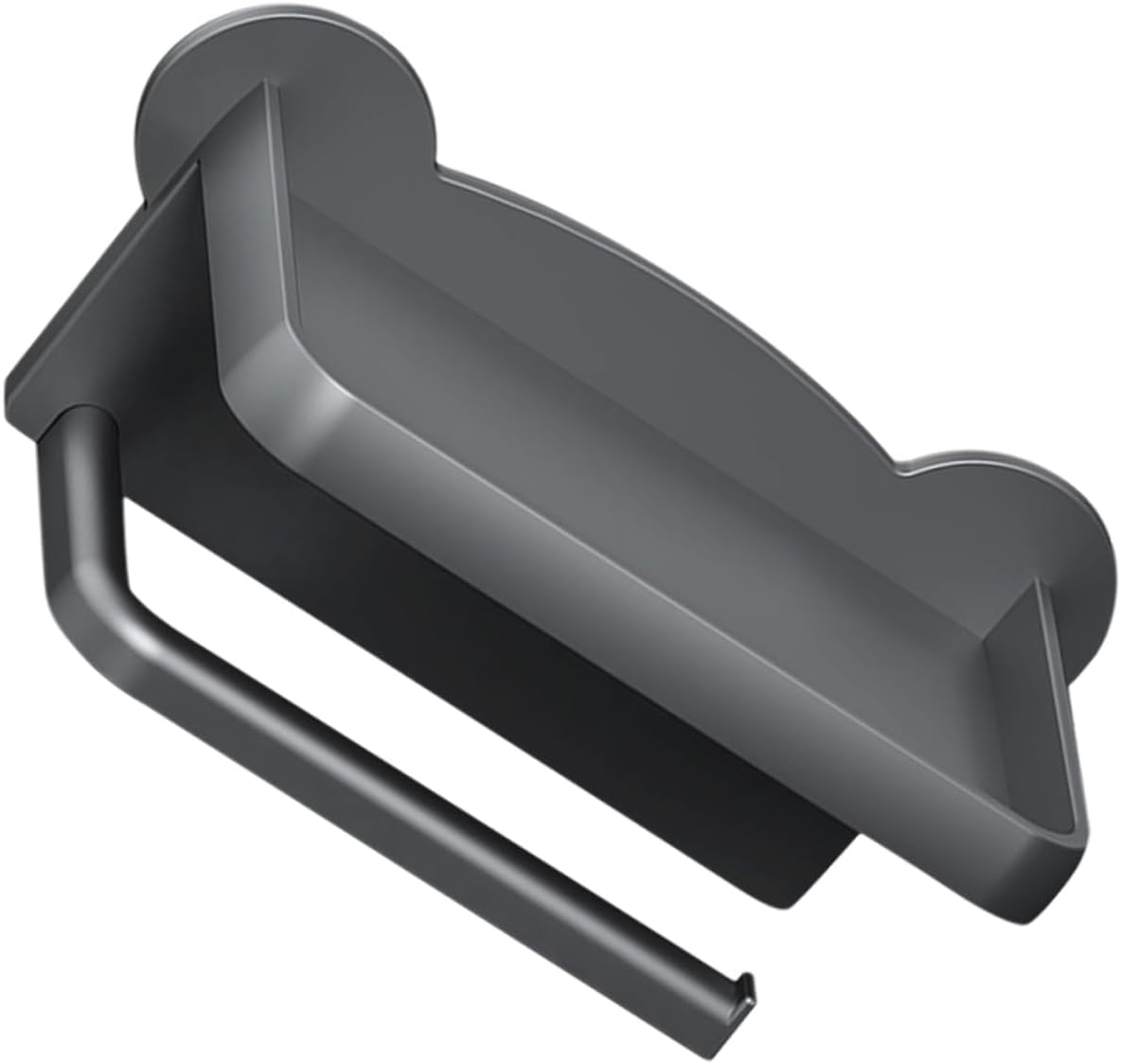 Wall Mount Toilet Paper Holder with Stand Punch Design Stylish Bathroom Organizer