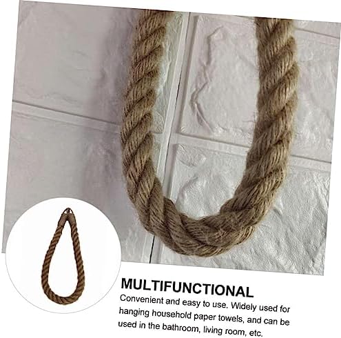 FIXOSHEE Retro Hanging Toilet Paper Holder with Rope Design