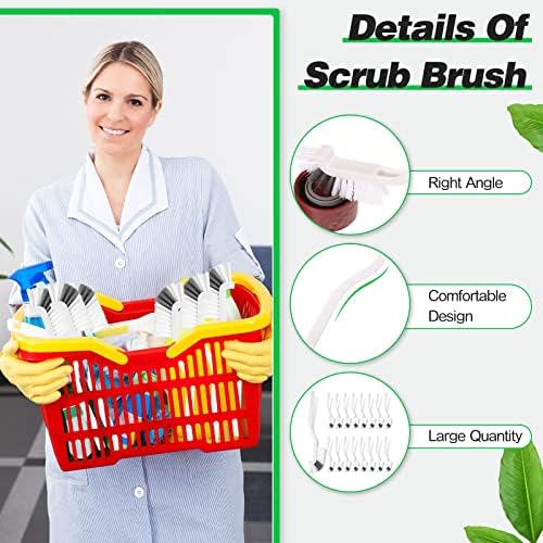Yinkin 24 Pcs Kitchen Cleaning Brush Set with 90 Degree Angle