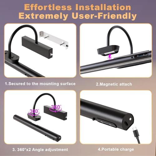 LYTARA Dimmable Cordless Picture Light - Black