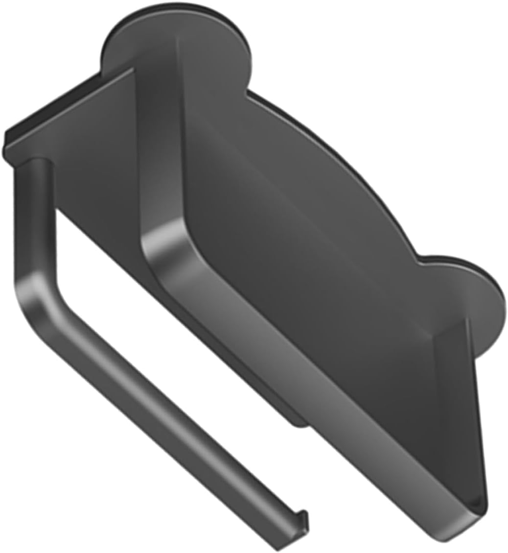 Wall Mount Toilet Paper Holder with Stand Punch Design Stylish Bathroom Organizer