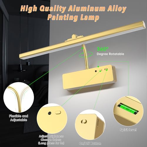 Wireless Rechargeable Picture Light with Remote
