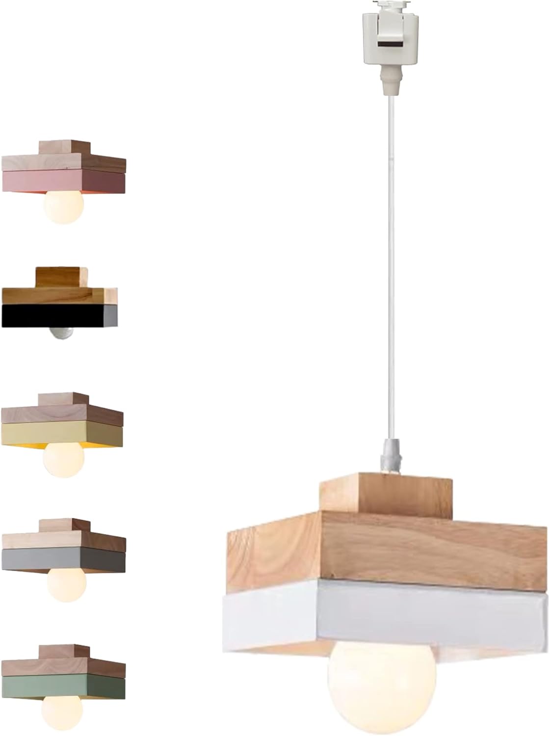 Dimmable Wood Handle Pendant Light 32 Ft