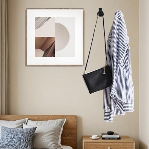 MOKIUER Matte Black Robe Towel Hooks 4 Pack