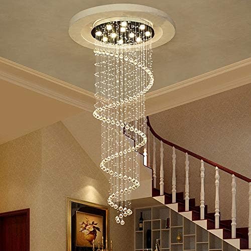 TSWF Single Spiral K9 Crystal Chandelier