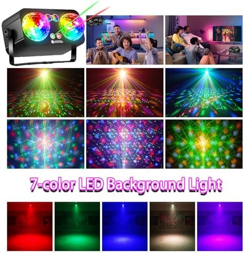 XJXTC Party Lights with Sound Activated Remote Control