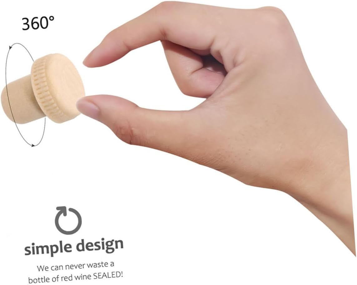SHOWERORO 20pcs Cork Wine Stopper Labels Decanter Plug Set