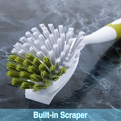 Scrub Brush with Stiff Bristles 2pcs Yellow-Green