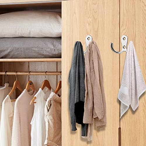 VIPERMARK 6 Pcs Double Prong Robe Hooks 1