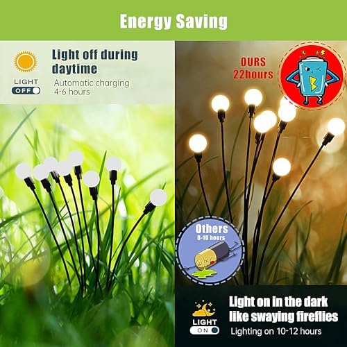 Flumy Solar Lights Outdoor Waterproof 2 Pack