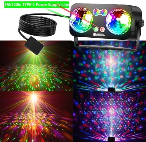 XJXTC Party Lights with Sound Activated Remote Control