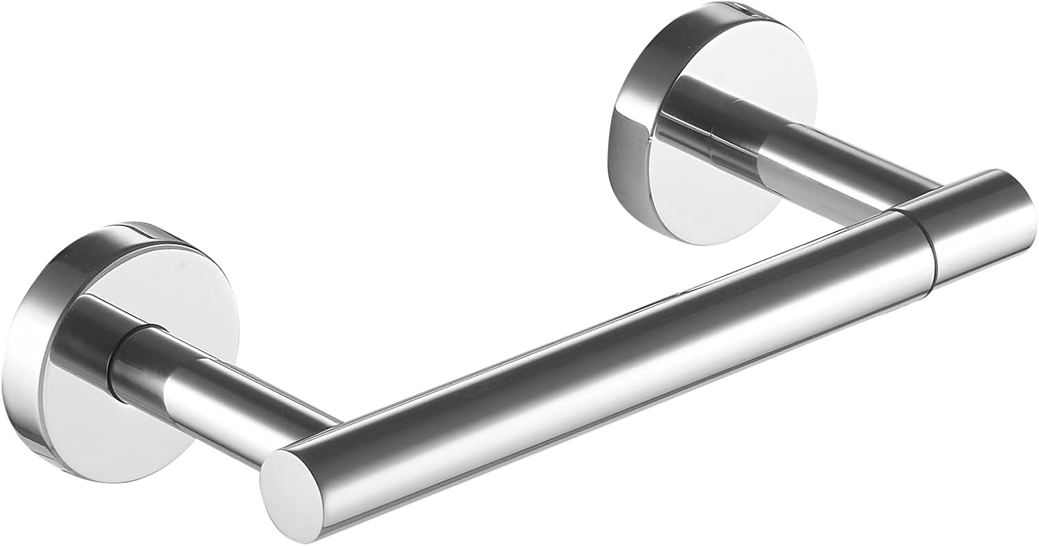 BWE Chrome Double Post Toilet Paper Holder 1