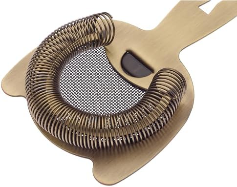 Barfly Fine Mesh Spring Strainer Antique Gold