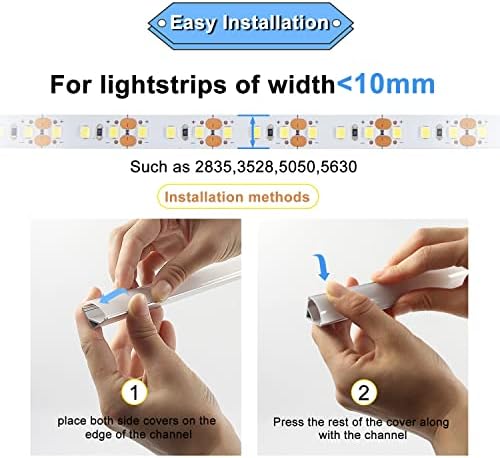 VST 6Pack 1ft V Shape LED Aluminum Channel with Milky White Cover
