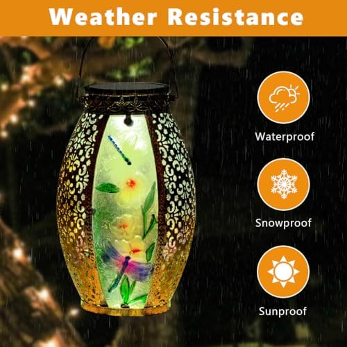 VEWOGARDEN Dragonfly Solar Lanterns for Outdoor Decor