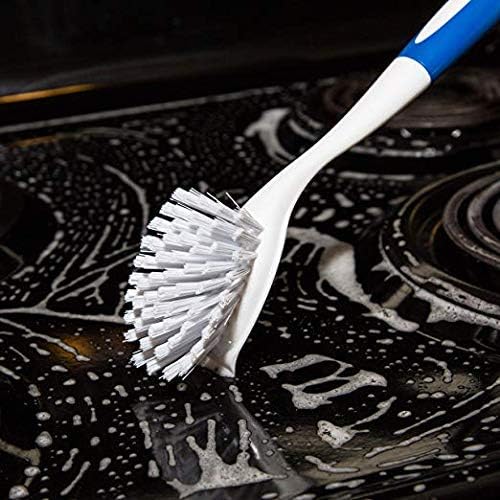 SPOGEARS 3 Pack Dish Scrubber with Scraper and Grip Handle