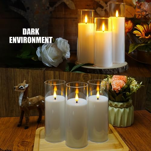 kakoya Flameless Candles with Remote and Timer Pack of 9 White