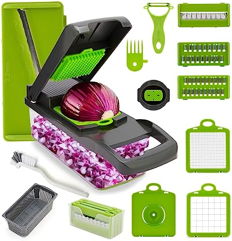 Hasal 16 in 1 Veggie Chopper with Container and Extra Peeler