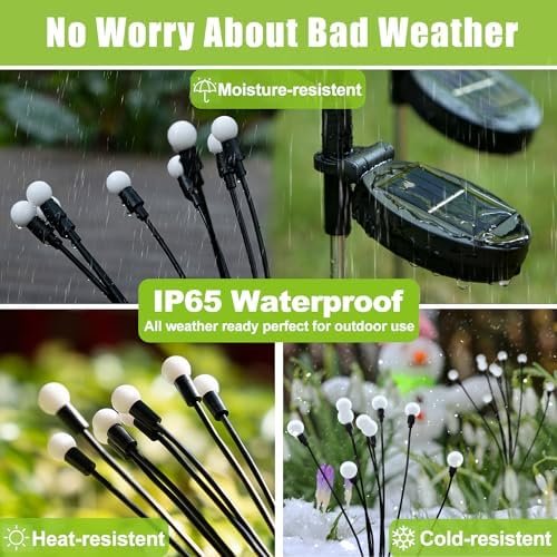 Flumy Solar Lights Outdoor Waterproof 2 Pack