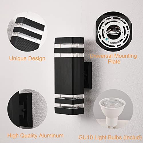 DASTOR Modern Outdoor Wall Light in Black