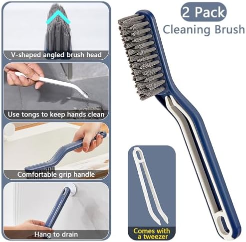Puisa Hard Bristle Crevice Cleaning Brush - Multi-Purpose Gap Tool