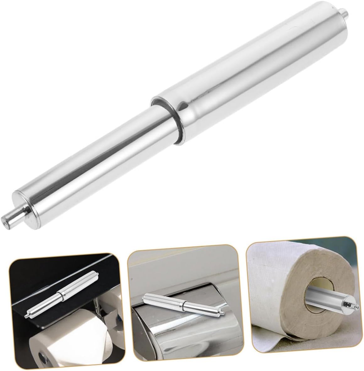 NUOBESTY 4Pcs Telescopic Toilet Paper Holder Replacement Rods