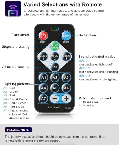 Luditek 4-Pack Sound Activated Disco Ball Lights with Remote Control