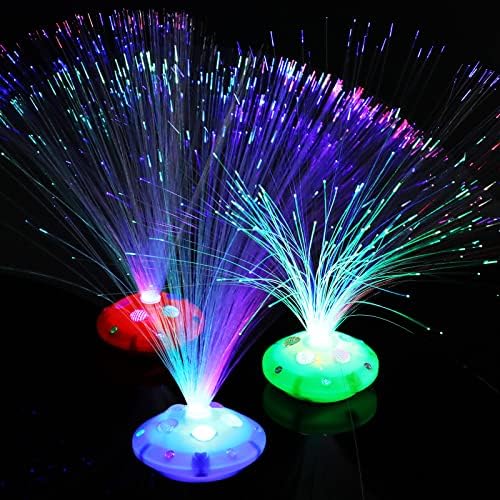 Retisee 24 Pcs Fiber Optic Multicolored Light Centerpieces