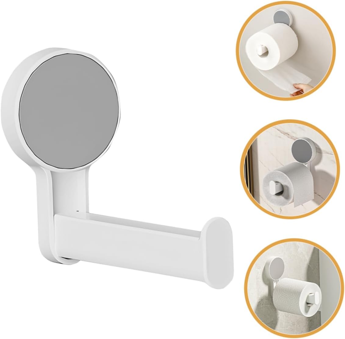 Tofficu Wall Mounted Toilet Paper Holder Durable Space Saving Storage Rack
