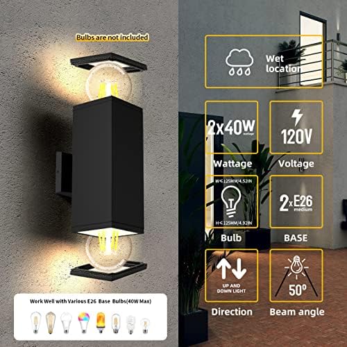 Modern Outdoor Wall Light - Aluminum Sconce Waterproof Porch Mount