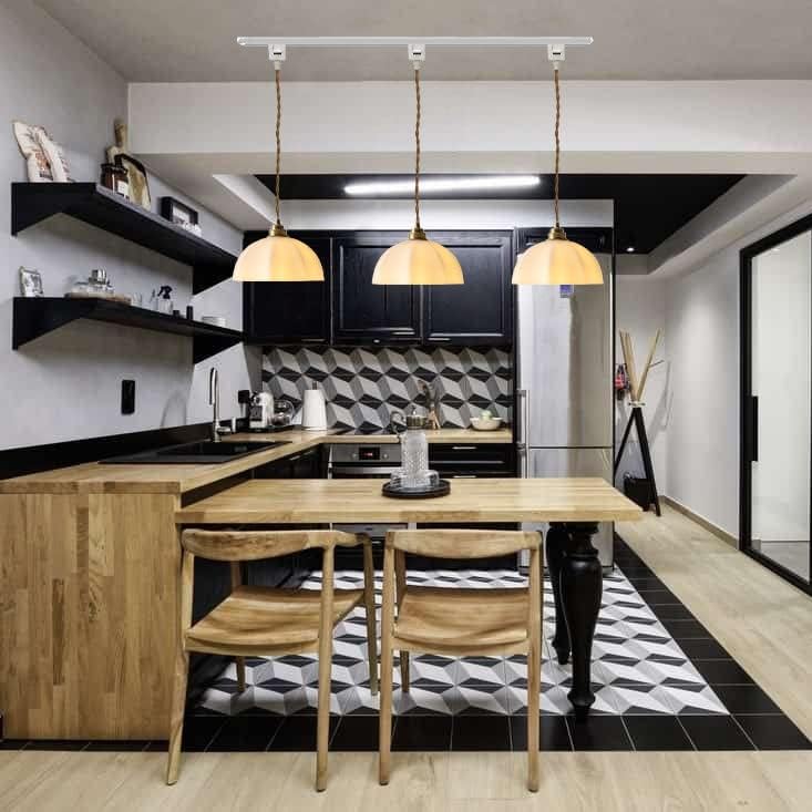 Dimmable Metal Handle Pendant Light 32ft White