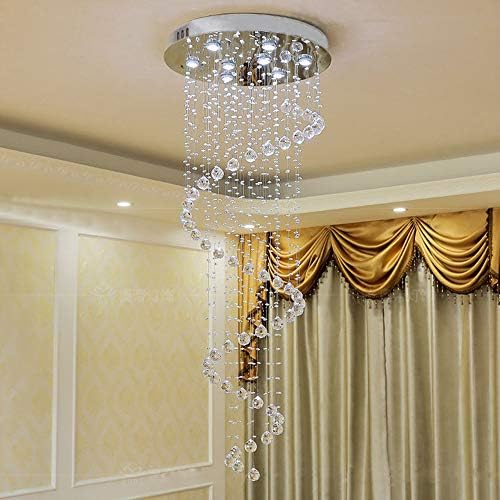 TSWF Single Spiral K9 Crystal Chandelier