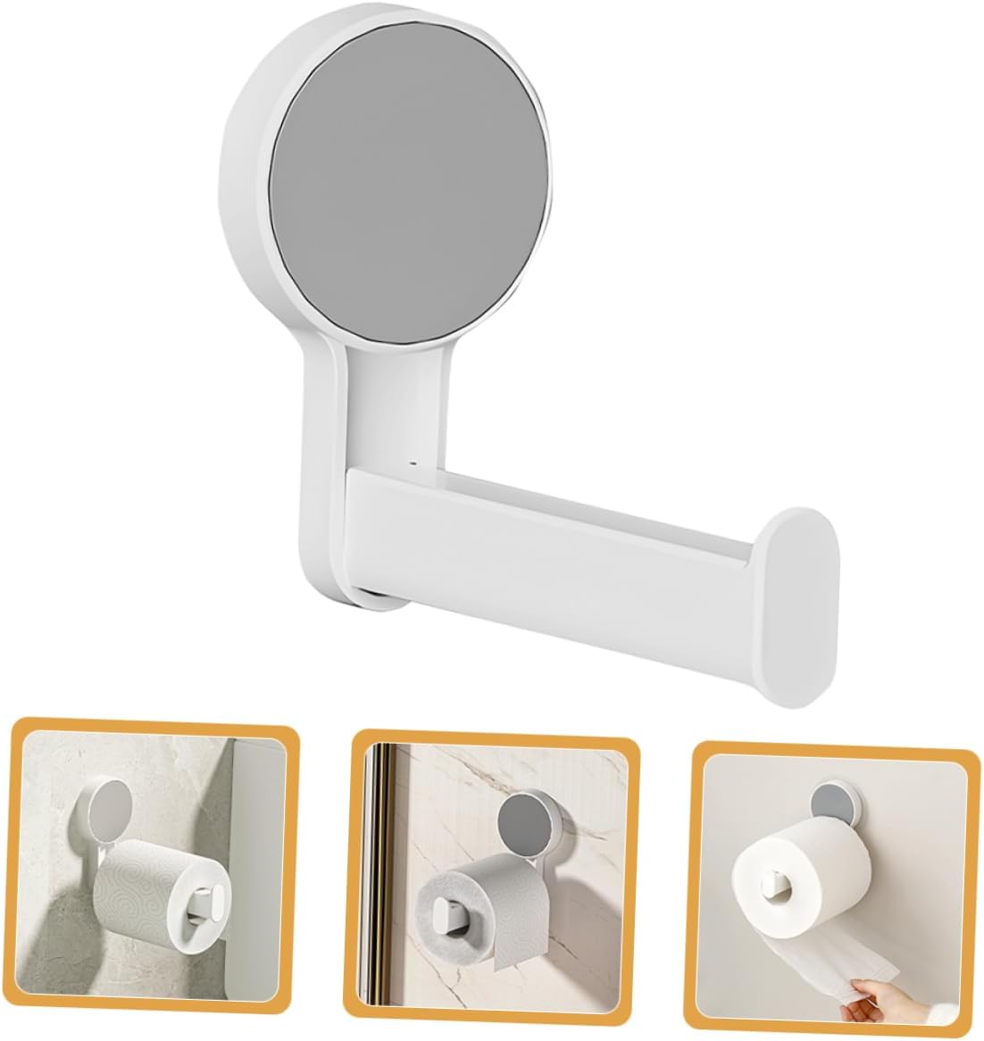 Tofficu Wall Mounted Toilet Paper Holder Durable Space Saving Storage Rack