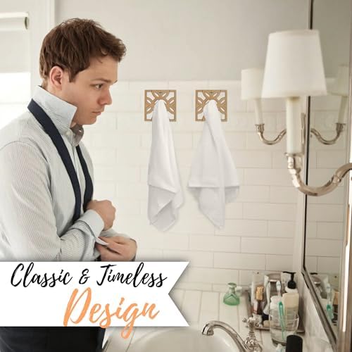 Autumn Alley 2 Pack Gold Hooks for Bathroom
