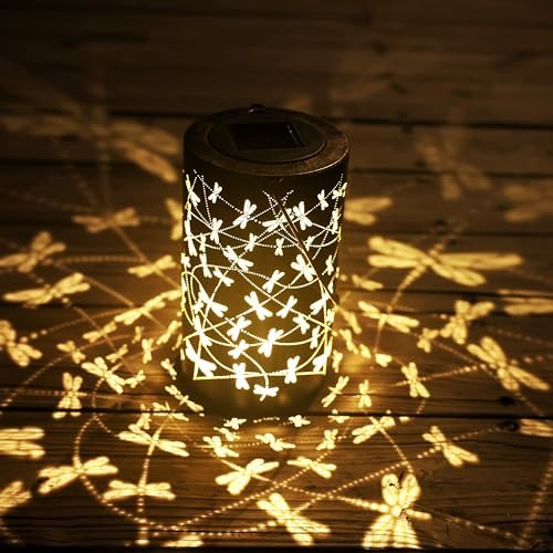 BVGY Starry Sky Dragonfly Solar Lantern Outdoor Decor 1