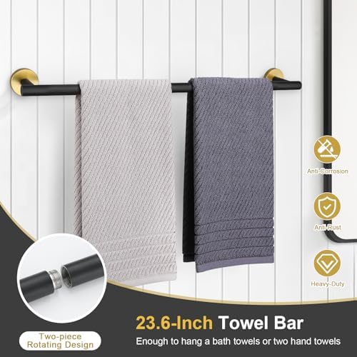 TQKAG 8-Piece Stainless Steel Towel Bar Set