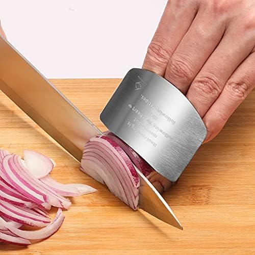 LuluCircle 4 Piece Stainless Steel Finger Guards for Cutting