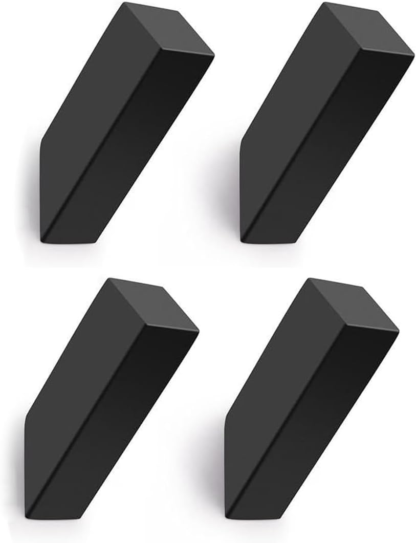 MOKIUER Matte Black Robe Towel Hooks 4 Pack