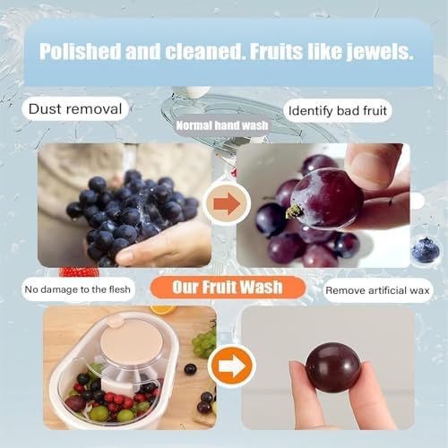 Rogess Fruit Cleaner Spinner with Lid 2025 Efficient Rotary Wash