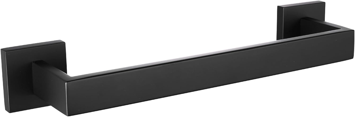 12-Inch Matte Black Stainless Steel Towel Bar